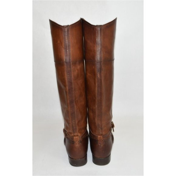 Frye Melissa Seam Riding Boot Cognac Leather Size 7 B 3475445 MSRP $397 T26 - Picture 5 of 7